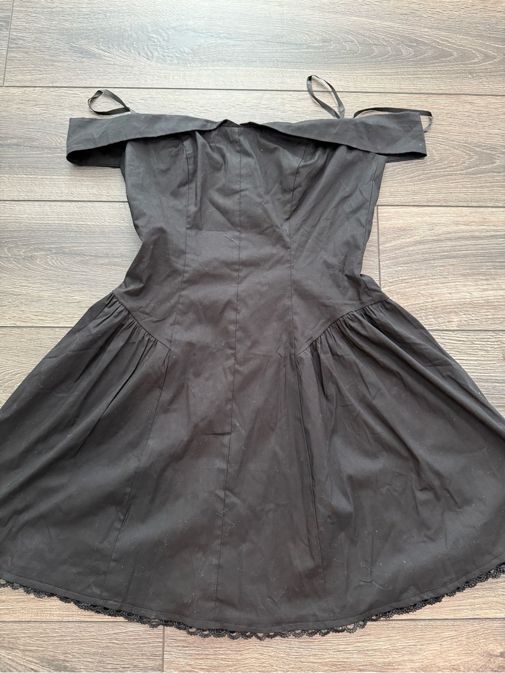 Francesca's Collections Black Strapless Fit & Flare Dress